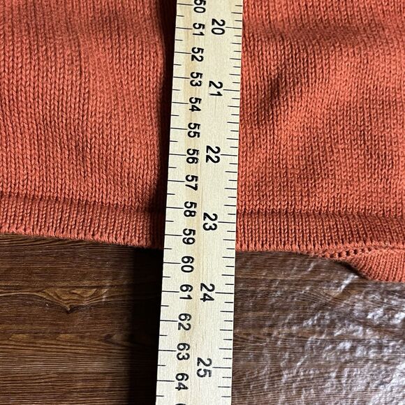 Beautiful Glenmont Design Orange Women’s Medium Sweater Large Buttons Lagenlook - Picture 6 of 6
